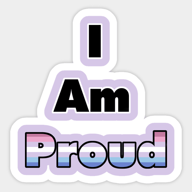 I am proud (bigender) Sticker by Zorveechu
